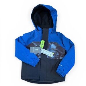 Free Country Blue and Black Kids Hooded snowboard jacket